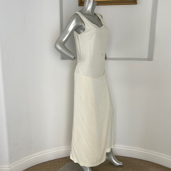 CLOTHES SARA STURGEON MAXI WRAP DRESS BEIGE SIZE 2 - Picture 3 of 14